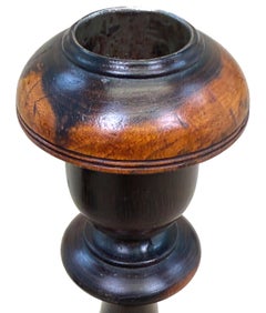 Pair Of 19th Century Lignum Vitae Treen Candlesticks