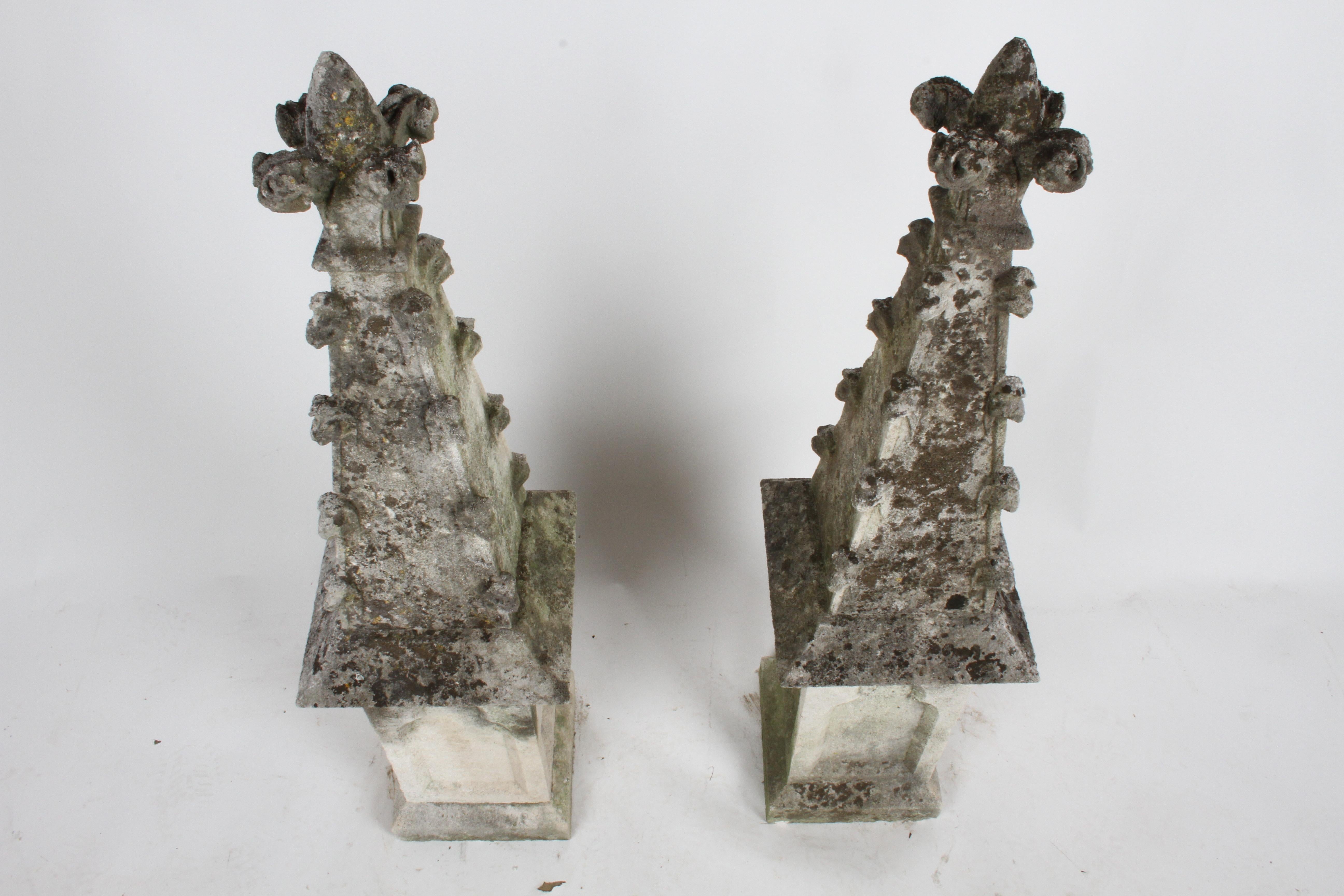 Pair of 19th Century Limestone Gothic Steeples Architectural Salvage, Garden 4