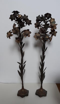 Pair of 19th Century Liturgical Decoration Flower Pot, Italy