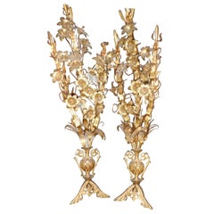 Pair of 19th Century Liturgical Decoration Flower Pot, Italy