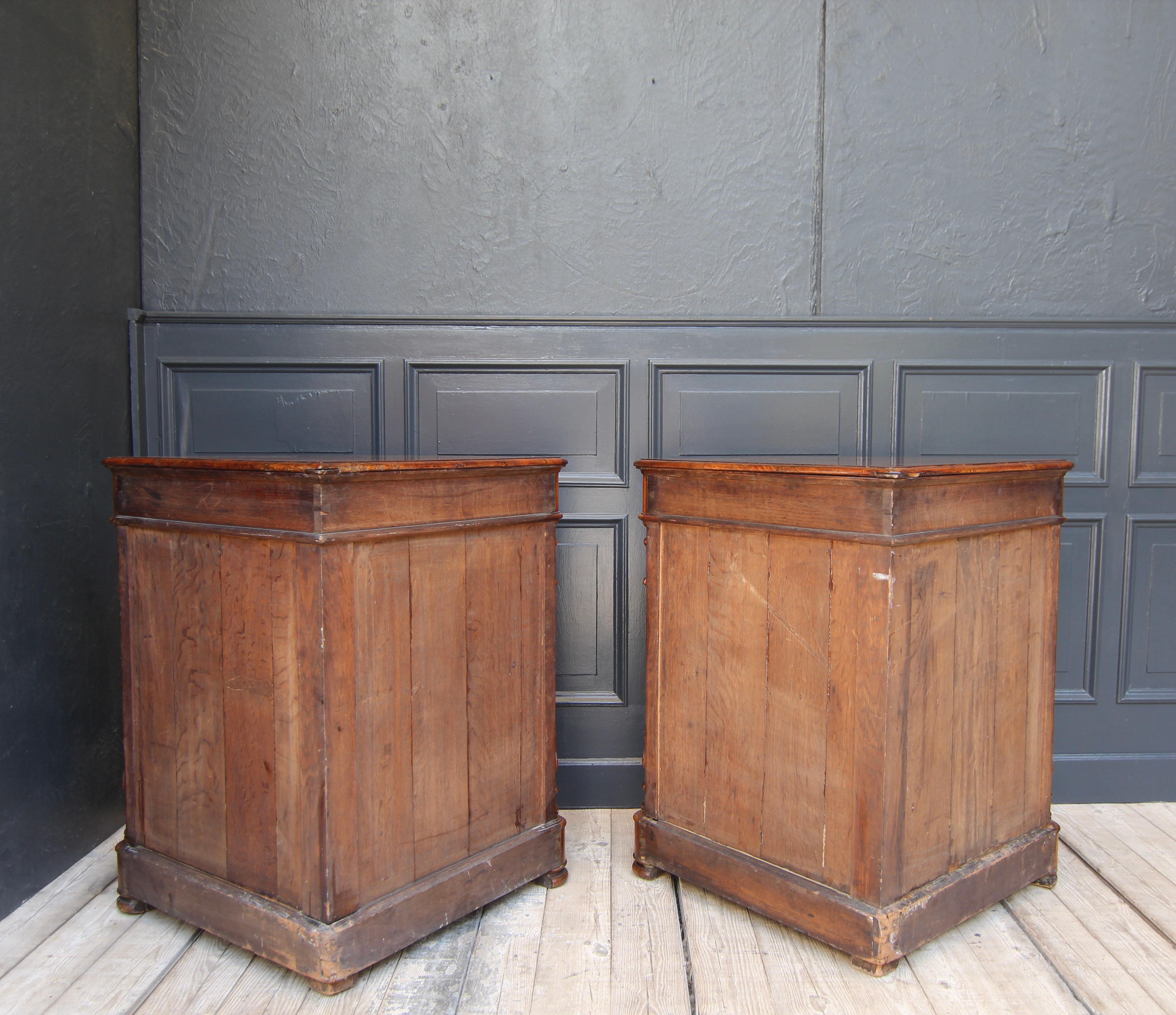 Pair of 19th Century Louis Philippe Bow Front Corner Cabinets For Sale 13
