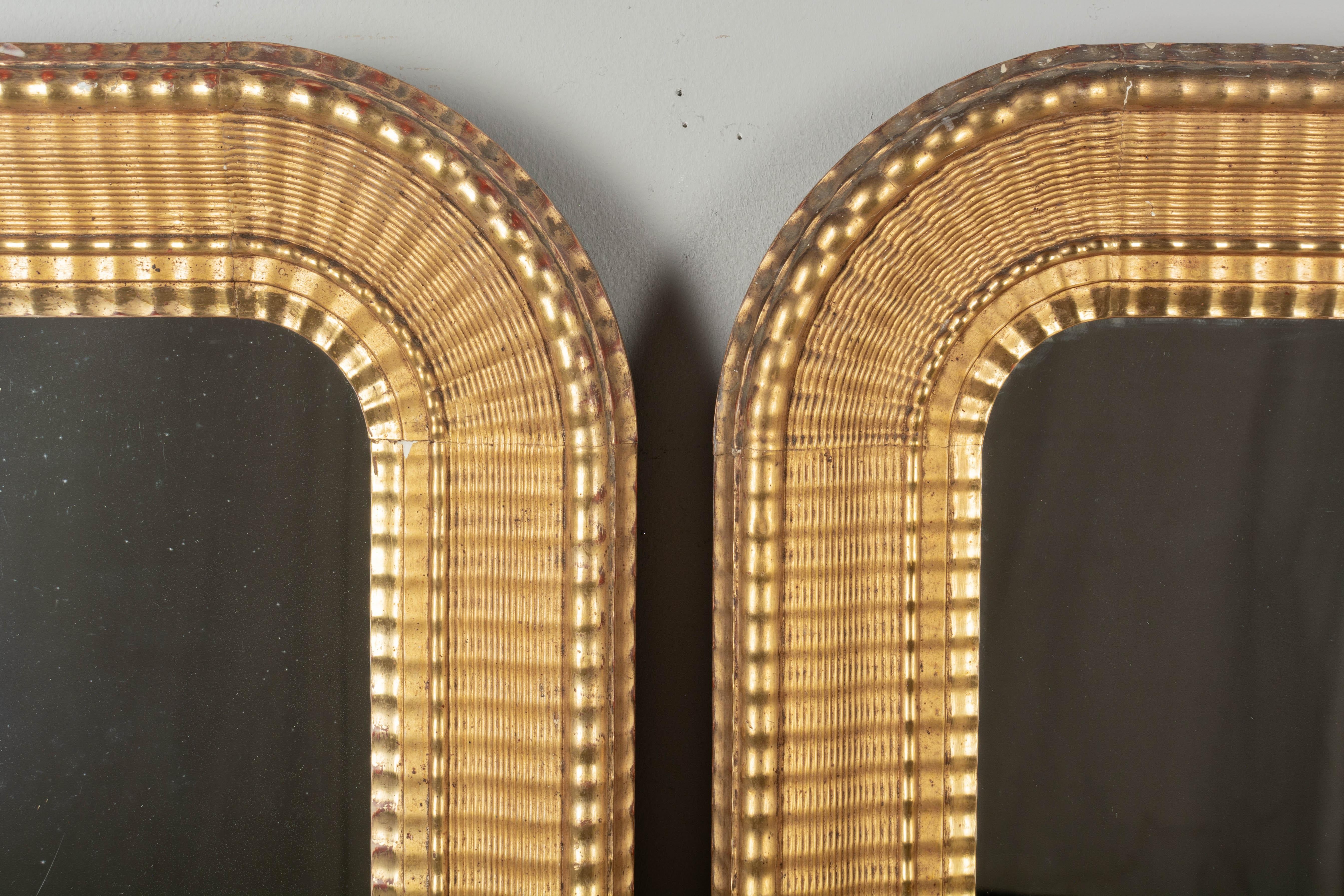 Pair of 19th Century Louis Philippe Gilded Mirrors In Good Condition For Sale In Winter Park, FL