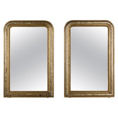 Pair of 19th Century Louis Philippe Style Gilded Mirrors