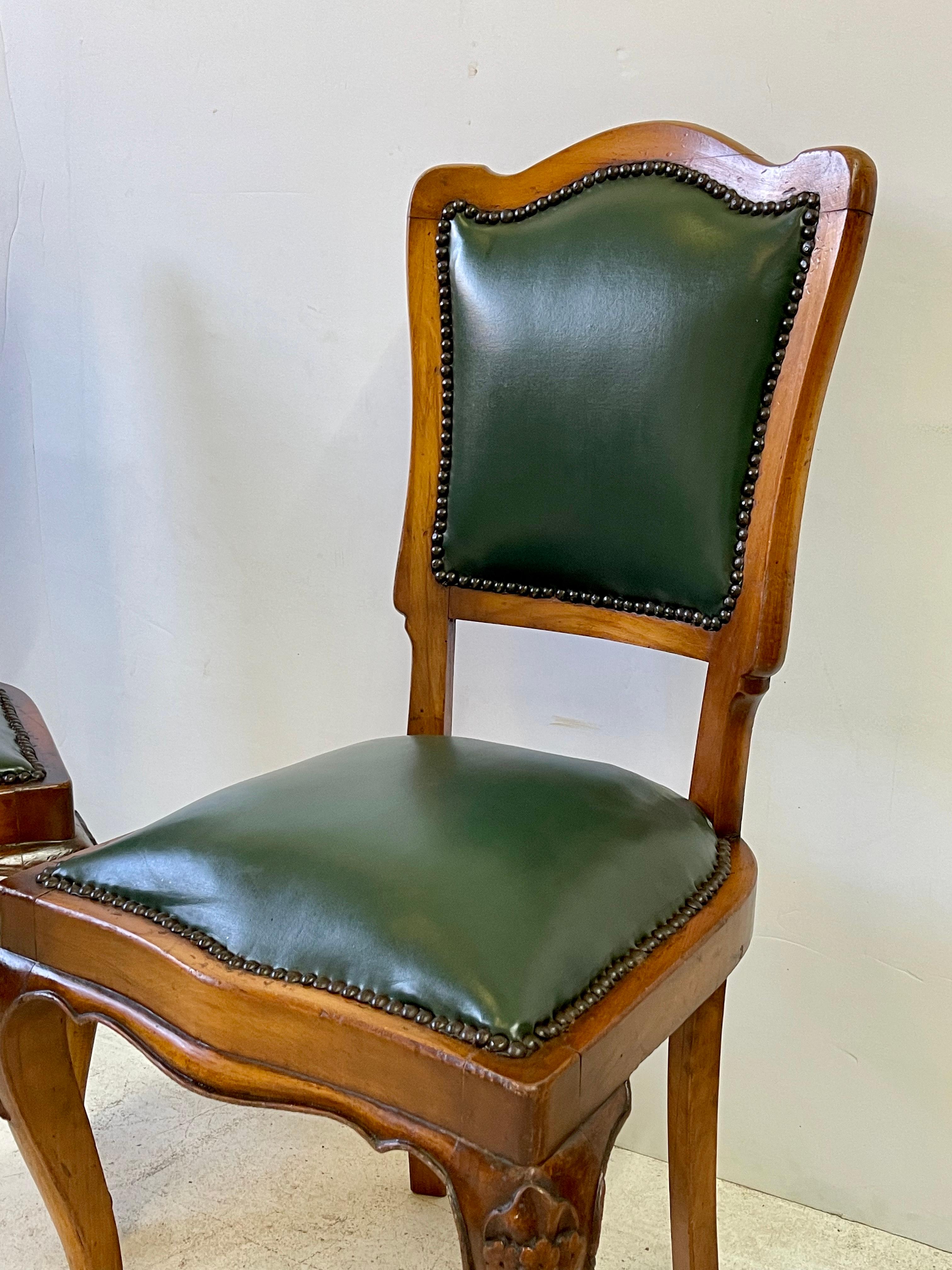 Pair of 19th Century Louis XV Fruitwood Side Chairs 2