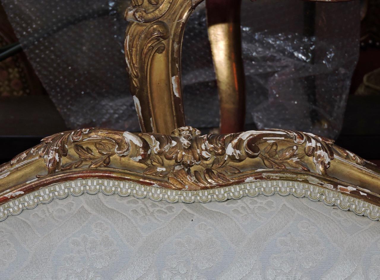 Pair of 19th Century Louis XV Style Giltwood Marquises after J-B Tilliard 3