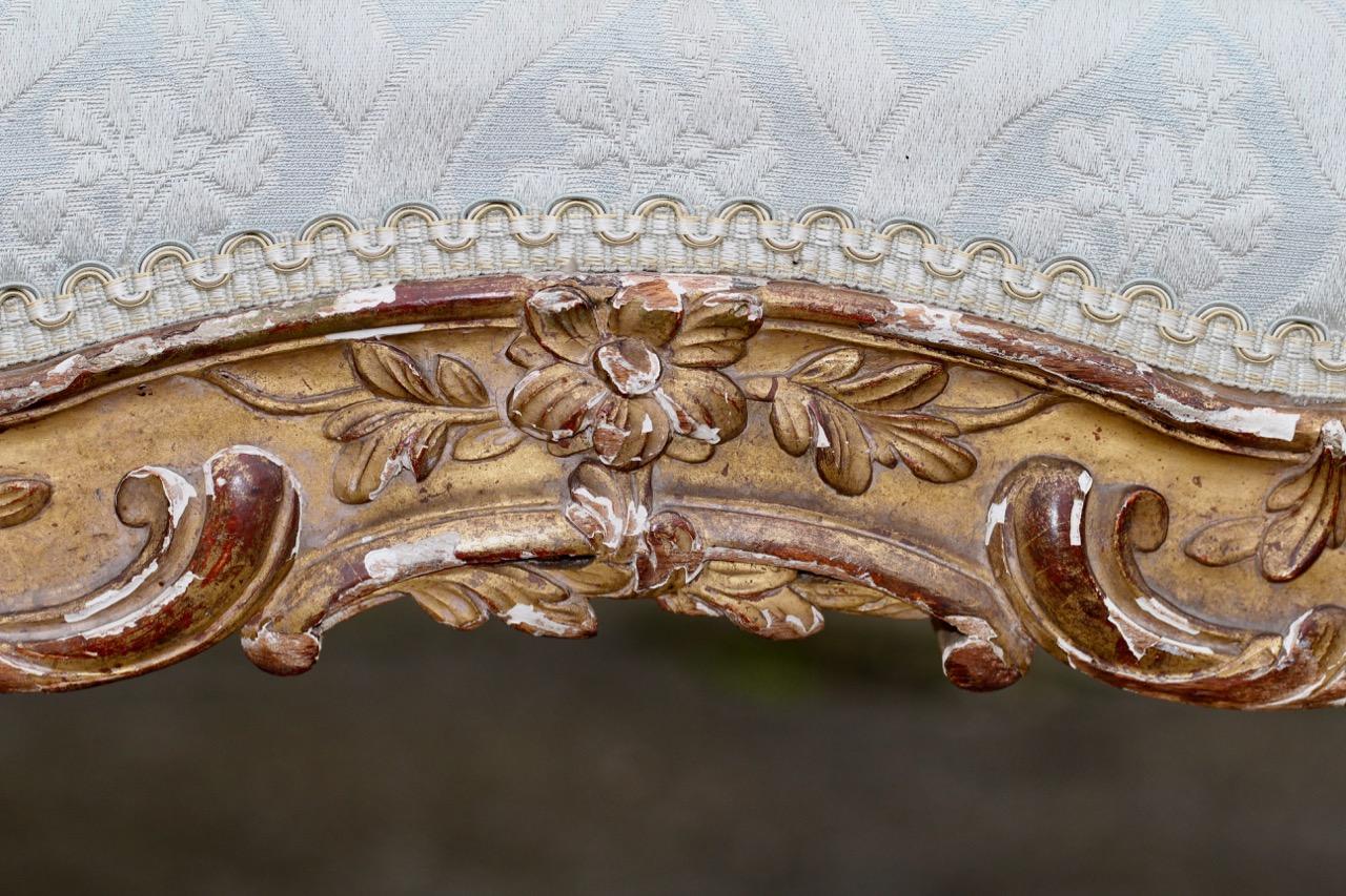 Pair of 19th Century Louis XV Style Giltwood Marquises after J-B Tilliard 6