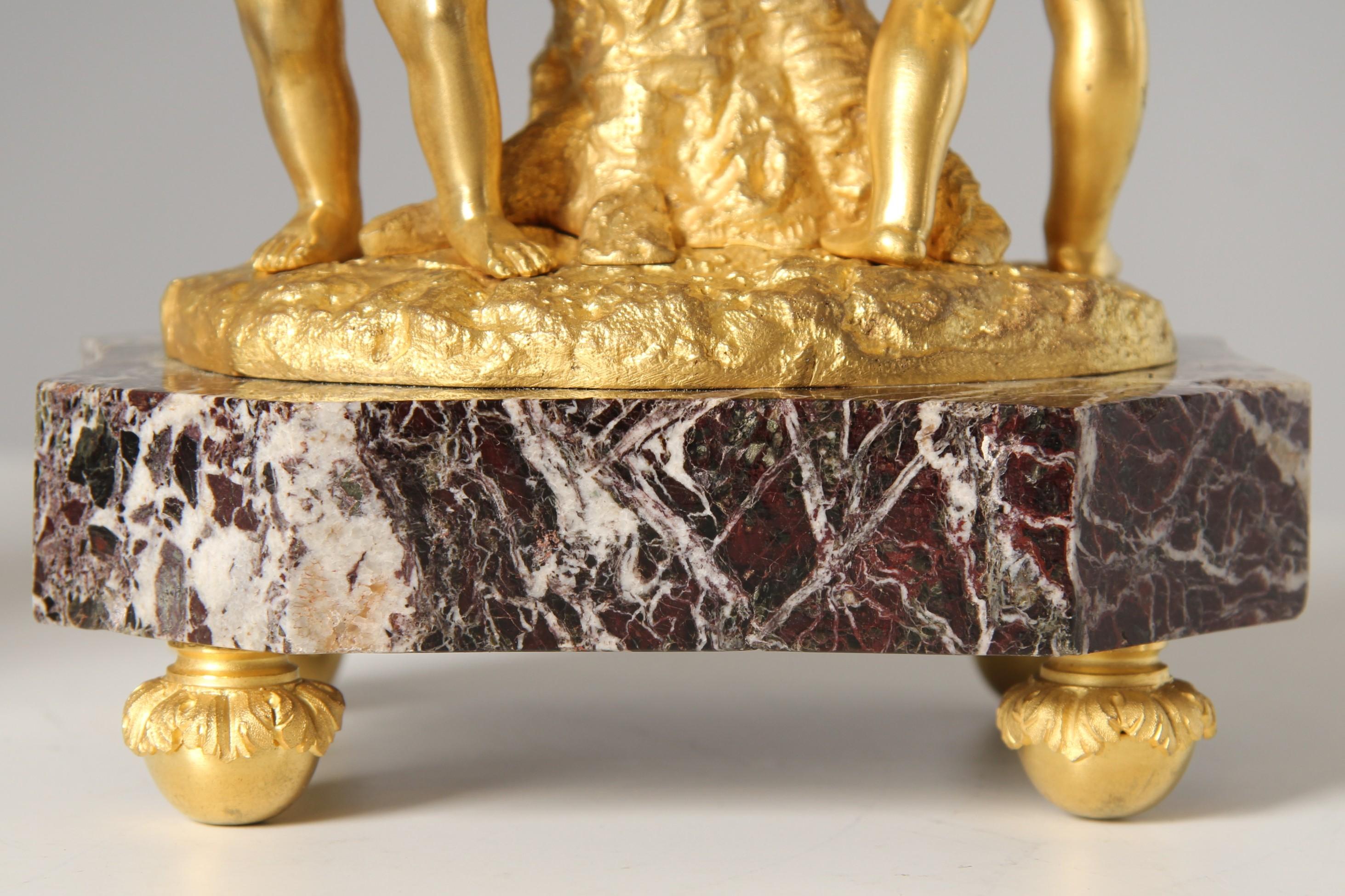 Pair of 19th Century Louis XV Style Ormolu Candelabras with Musical Cherubs For Sale 12
