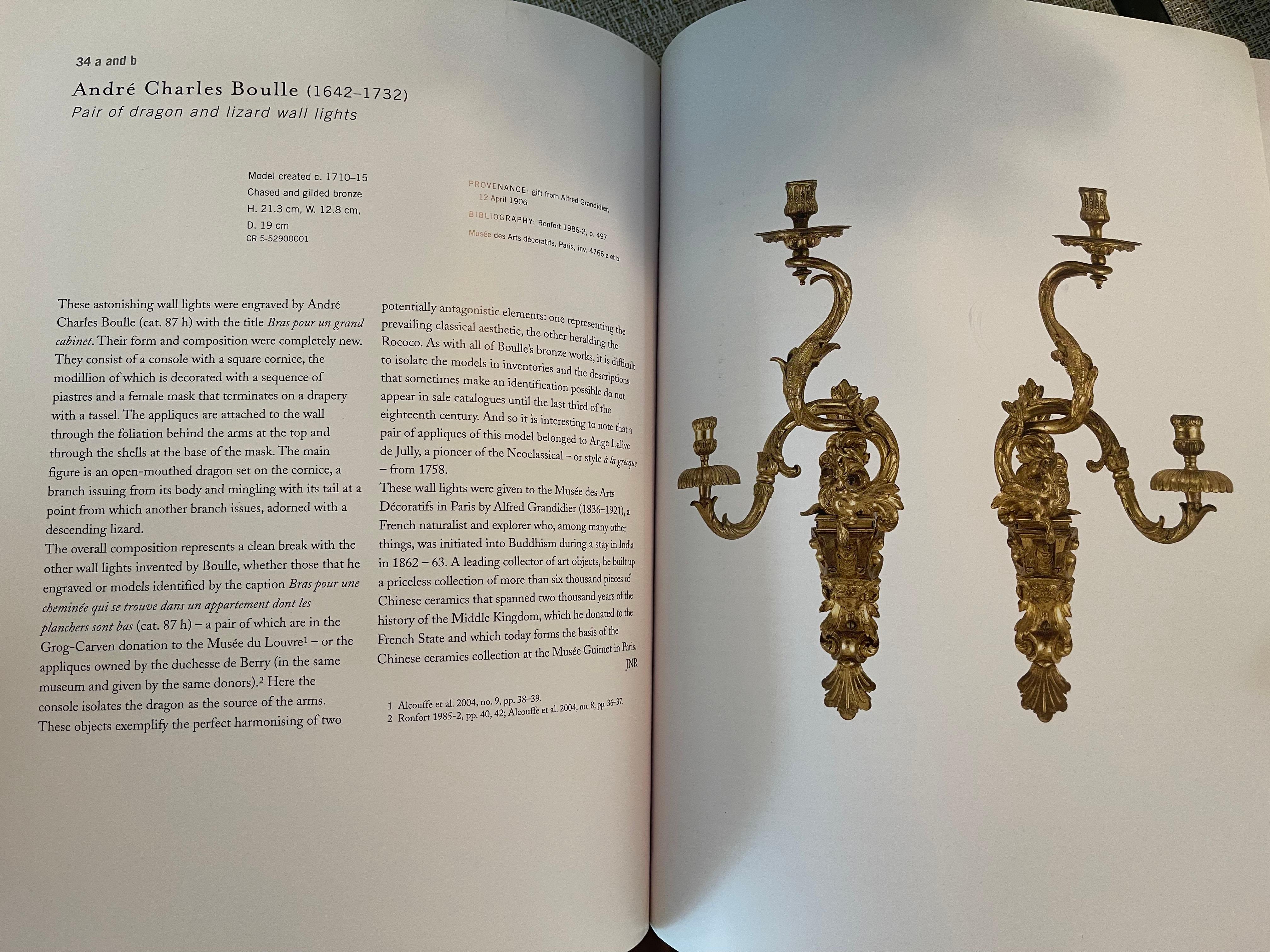 Pair of 19th Century Louis XV Style Ormolu Sconces After André-Charles Boulle In Good Condition For Sale In Pasadena, CA