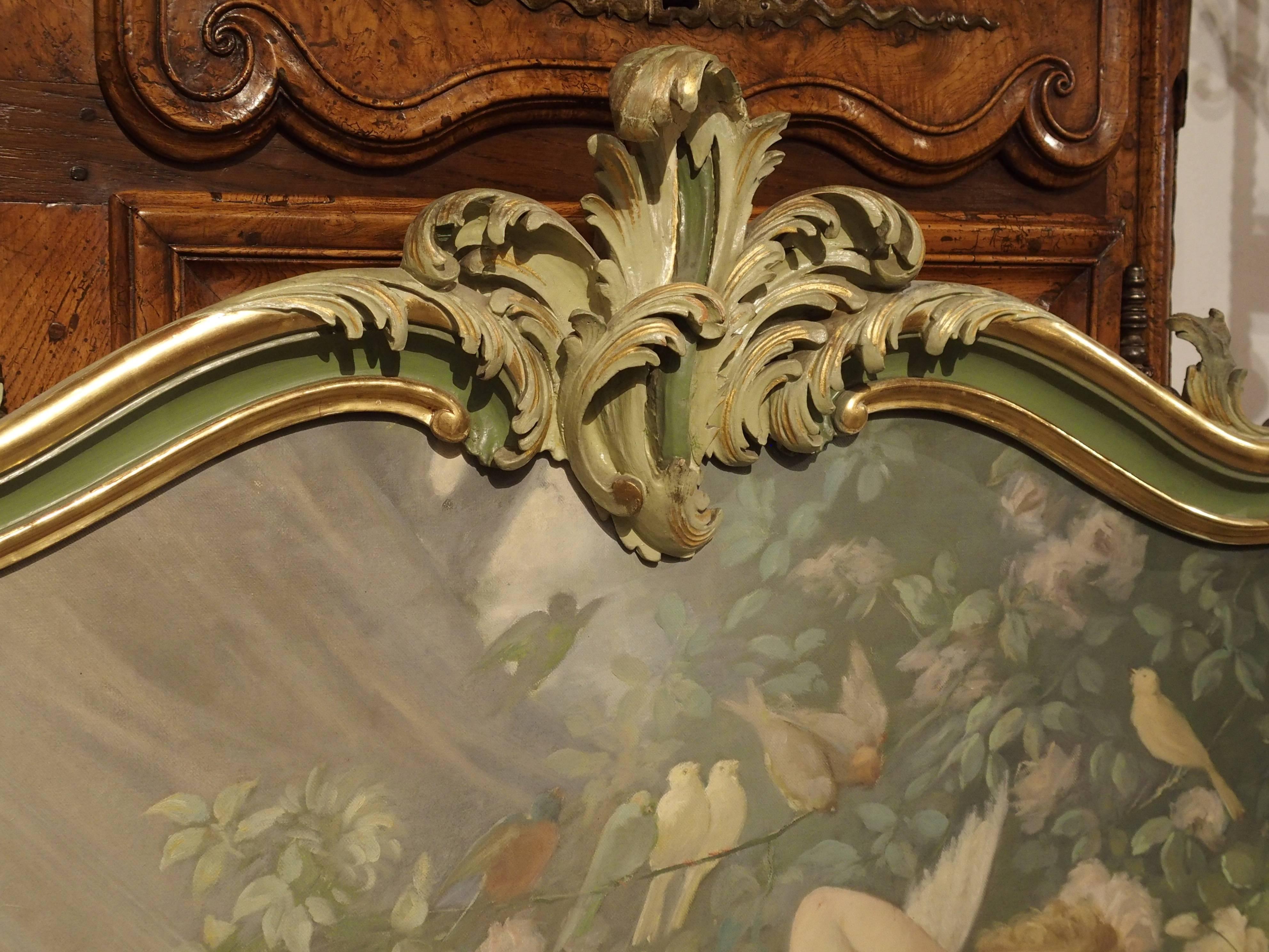 Pair of 19th Century Louis XV Style Overdoor Paintings from Italy 7