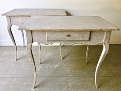 Pair of 19th Century Louis XV Style Painted Small Tables