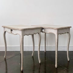 Pair of 19th Century Louis XV Style Painted Small Tables