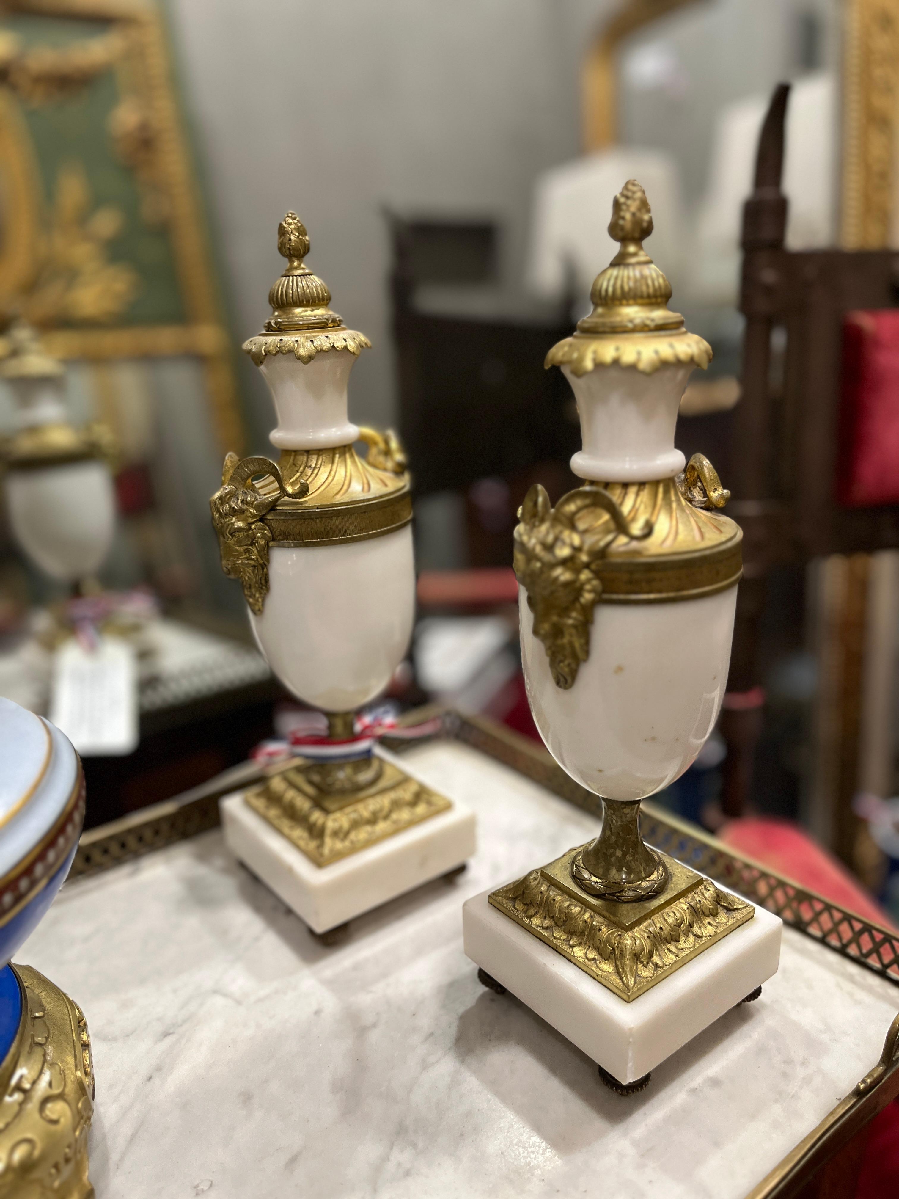 Coppia di cassolette Luigi XVI del XIX secolo in vendita 2