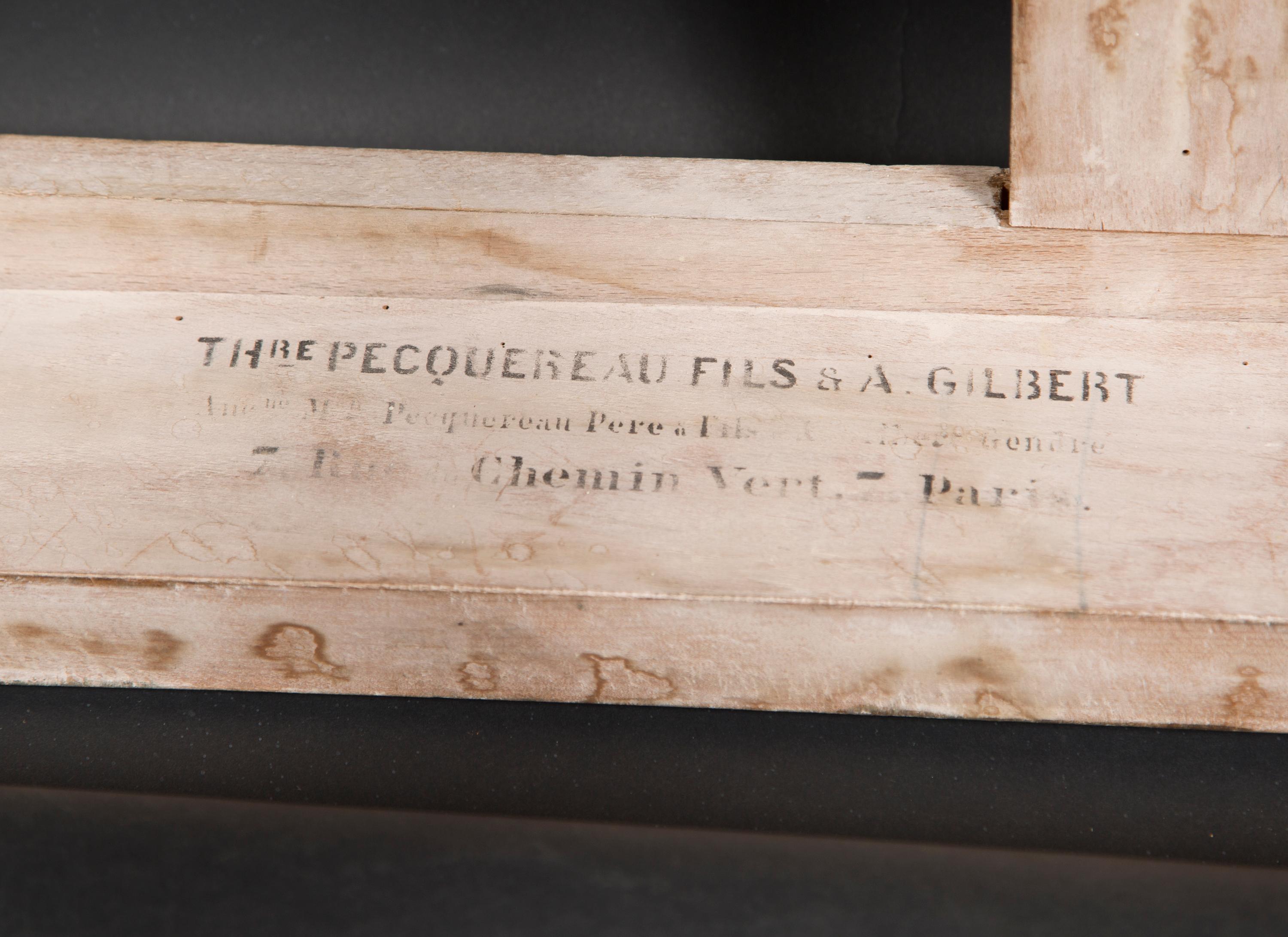 Pareja de consolas Luis XVI del siglo XIX con tapa de mármol Mármol en venta