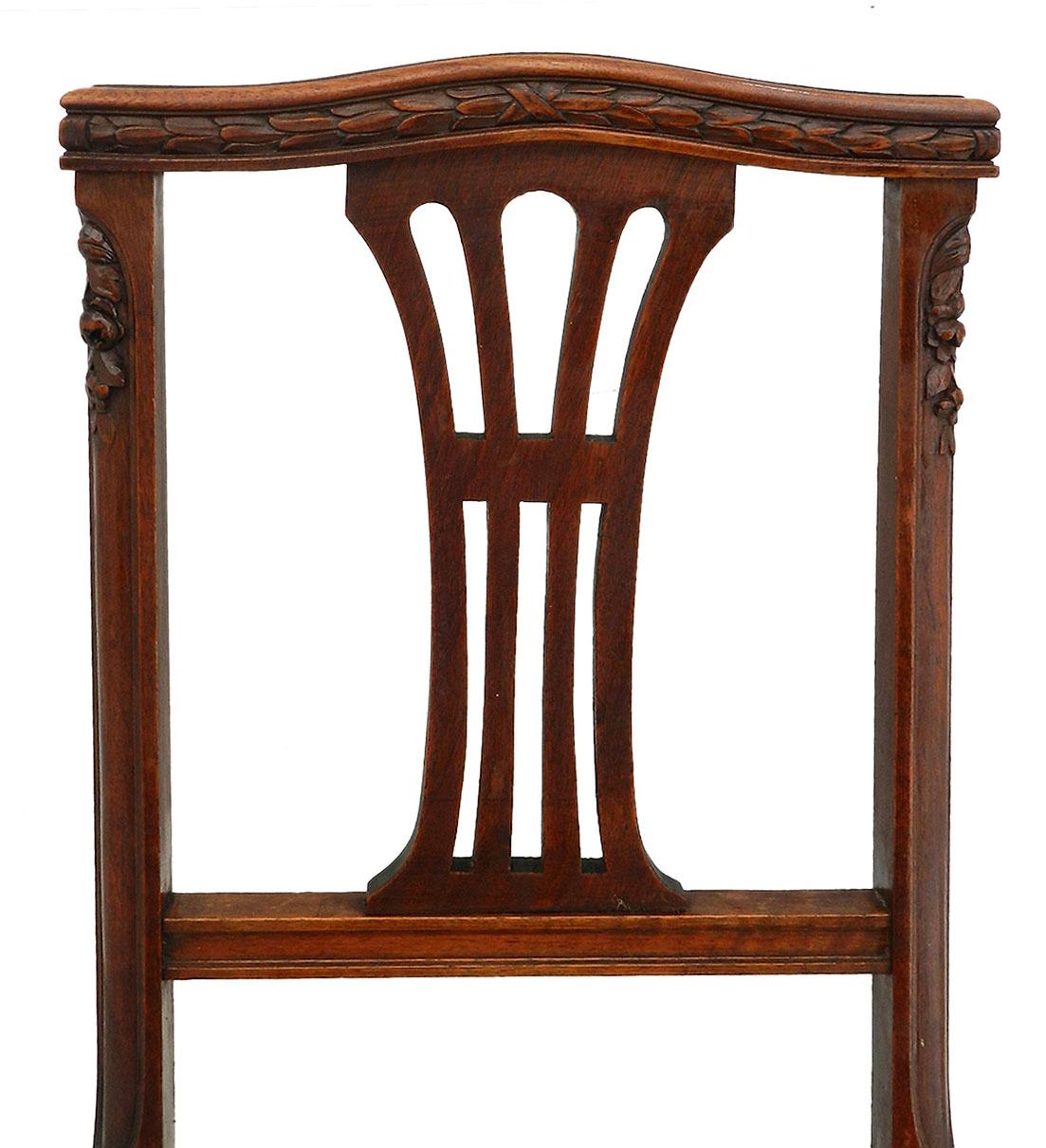 Pair of 19th Century Louis XVI Rev Side Chairs French Caned Seats ...