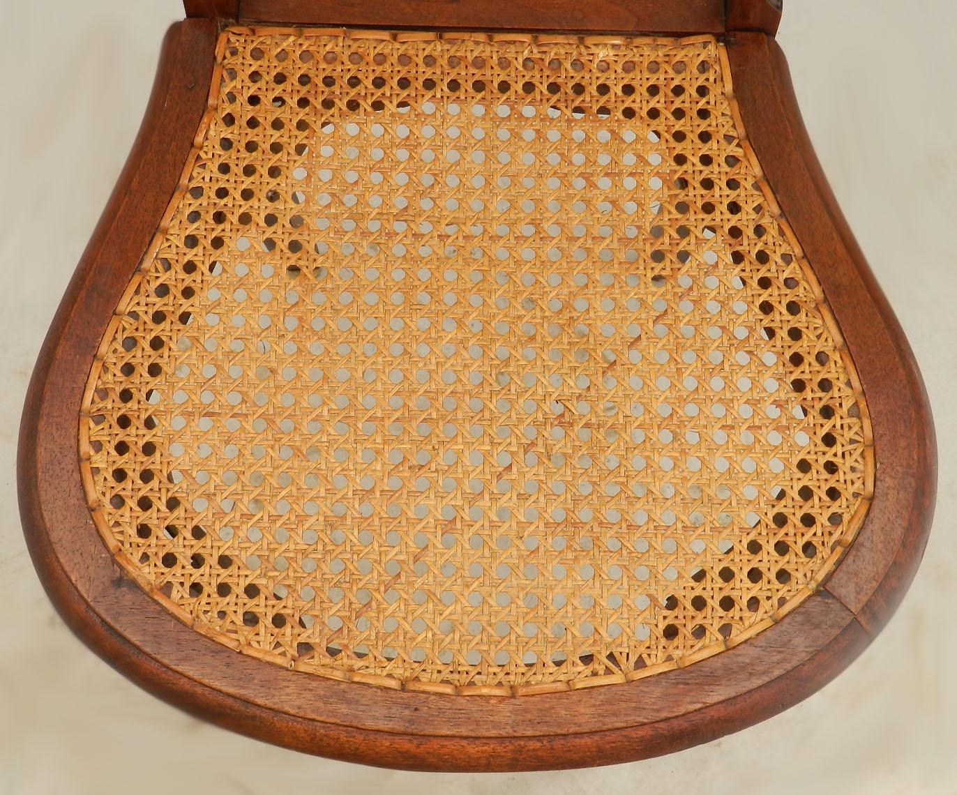 Pair of 19th Century Louis XVI Rev Side Chairs French Caned Seats ...
