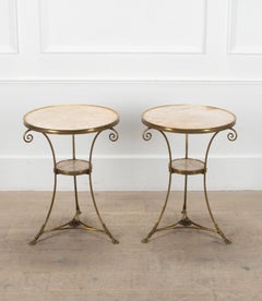 Pair of 19th Century Louis XVI Style Gilt Bronze Gueridons