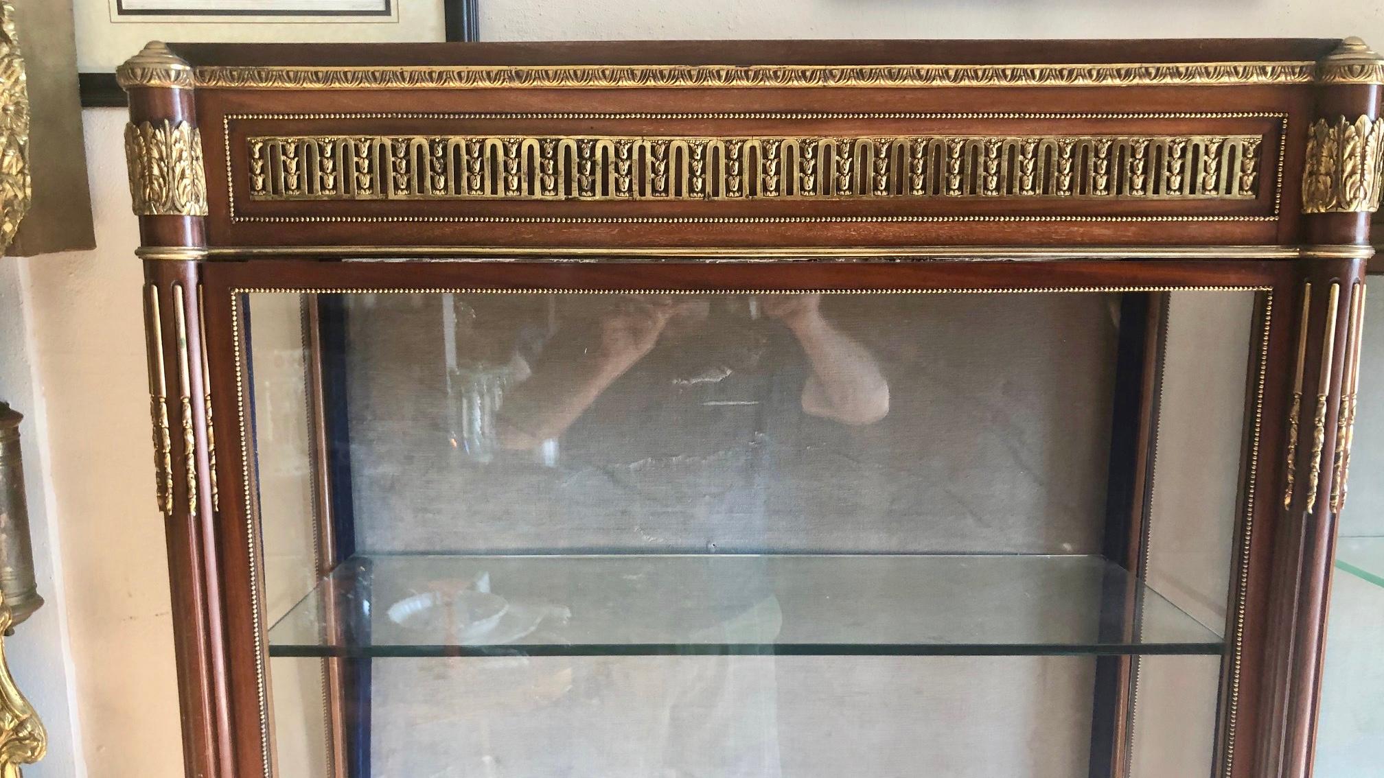 Pair of 19th Century Louis XVI Style Vitrines In Good Condition In West Palm Beach, FL