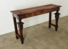 Pair of 19th Century Louis XVI Walnut Consoles