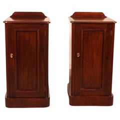 Paire de tables de chevet ou de tables d'appoint en acajou du XIXe siècle