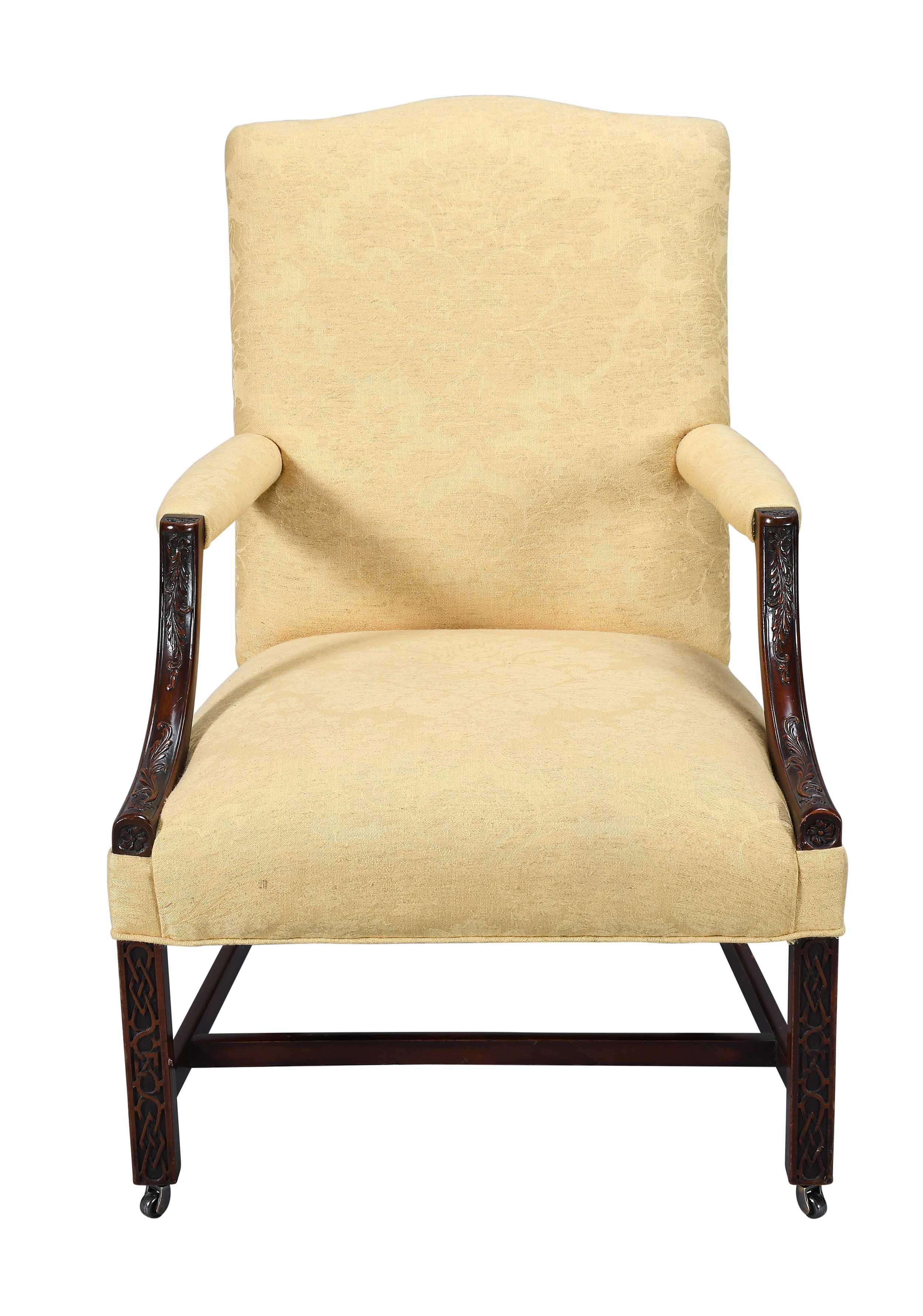 Pair of 19th Century Mahogany Library Chairs In Good Condition For Sale In Harrodsburg, KY