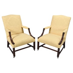 Pair of 19th Century Mahogany Library Chairs