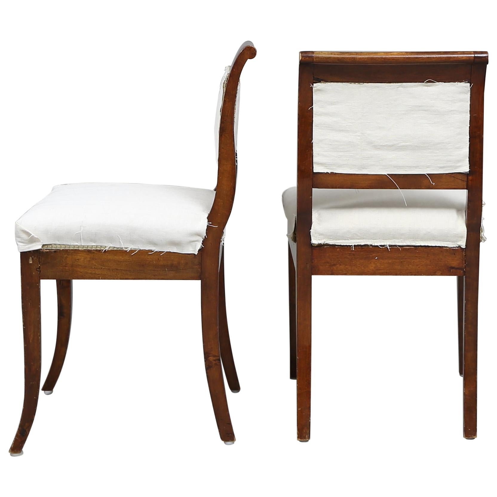 Pair of 19th Century Mahogany Regency Side Chairs