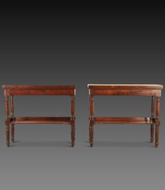 Pair of 19th Century Mahogany Side Tables