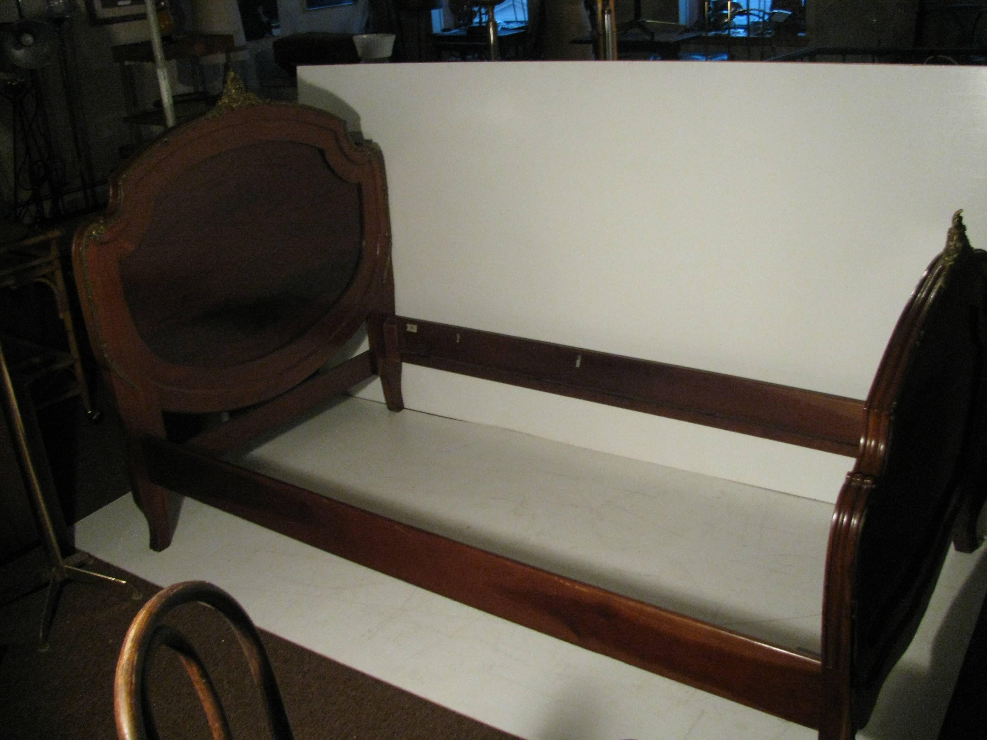 Pair of 19th Century Mahogany Twin Beds in the Manner of Francois Linke 5