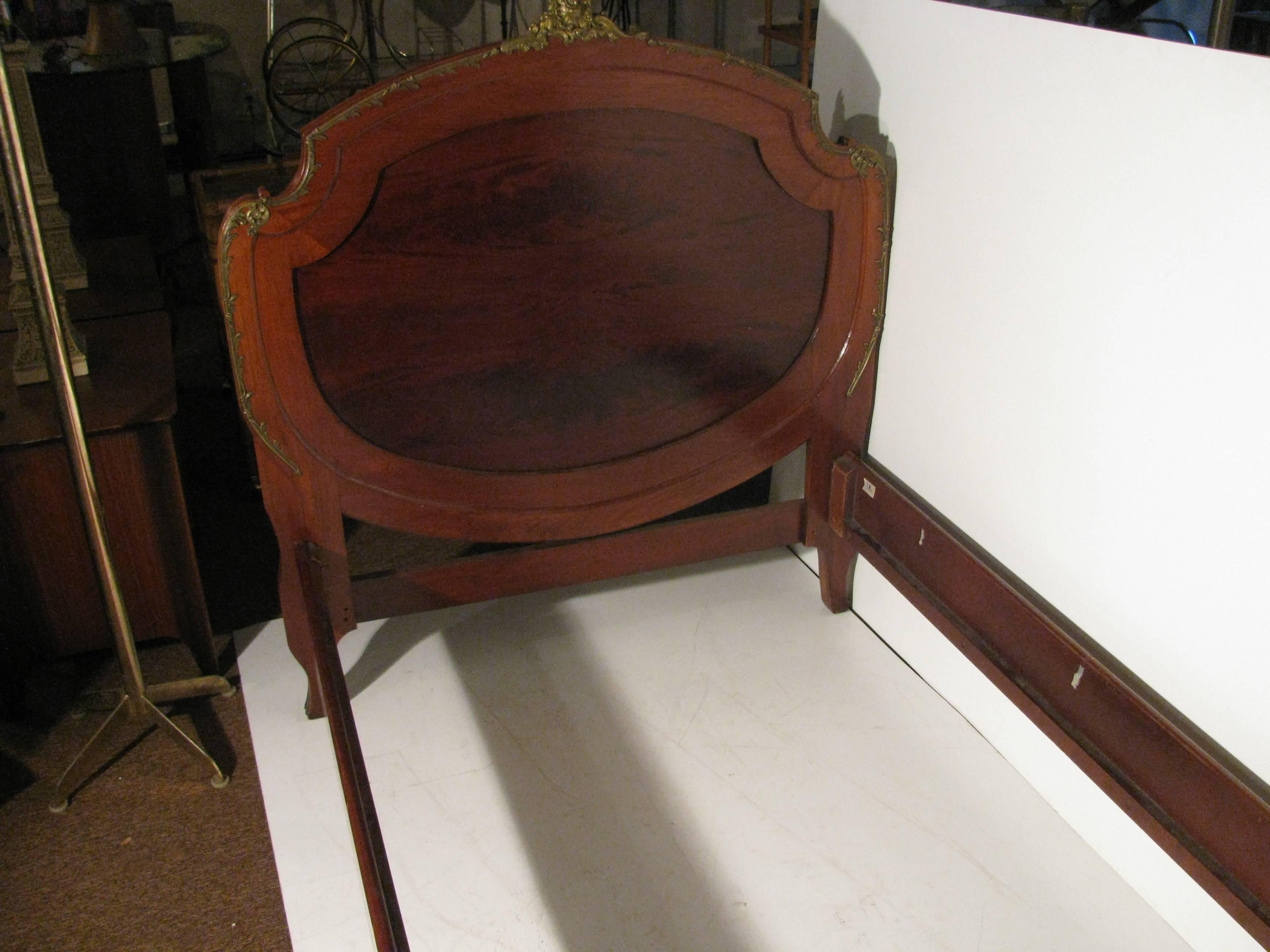 Pair of 19th Century Mahogany Twin Beds in the Manner of Francois Linke 6