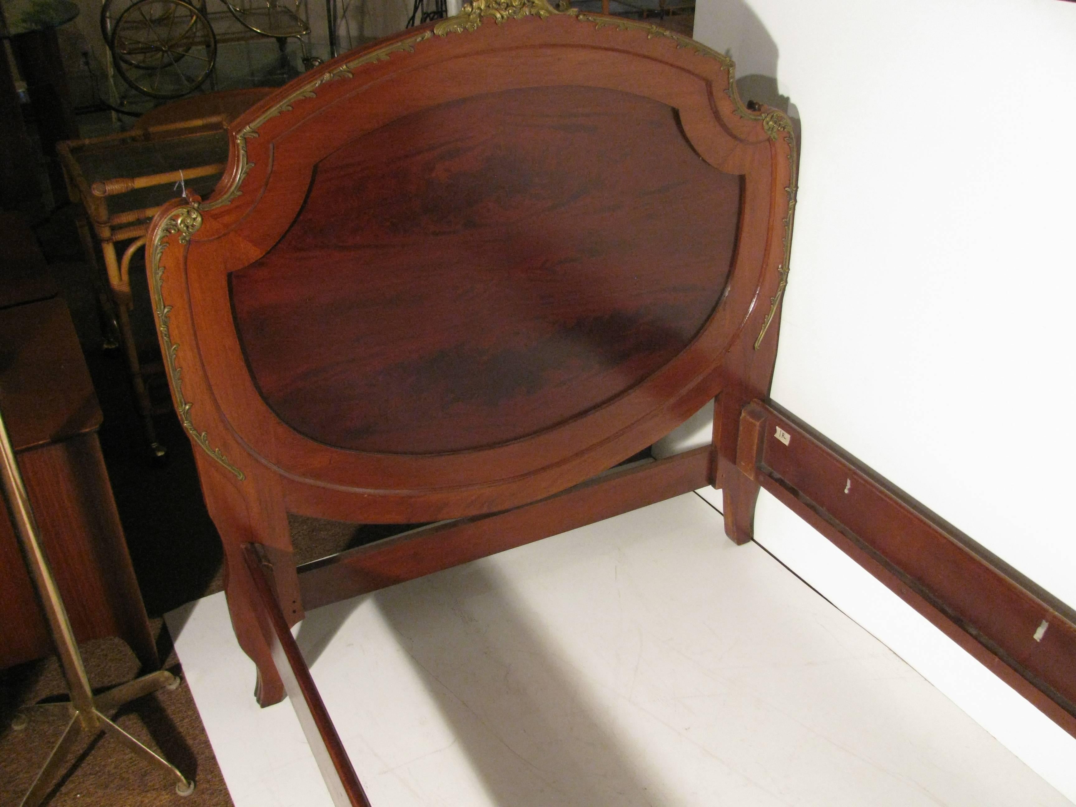Pair of 19th Century Mahogany Twin Beds in the Manner of Francois Linke 9