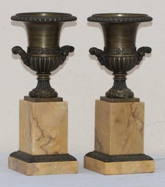 Pair of 19th Century Marble and Ormolu Cassolettes