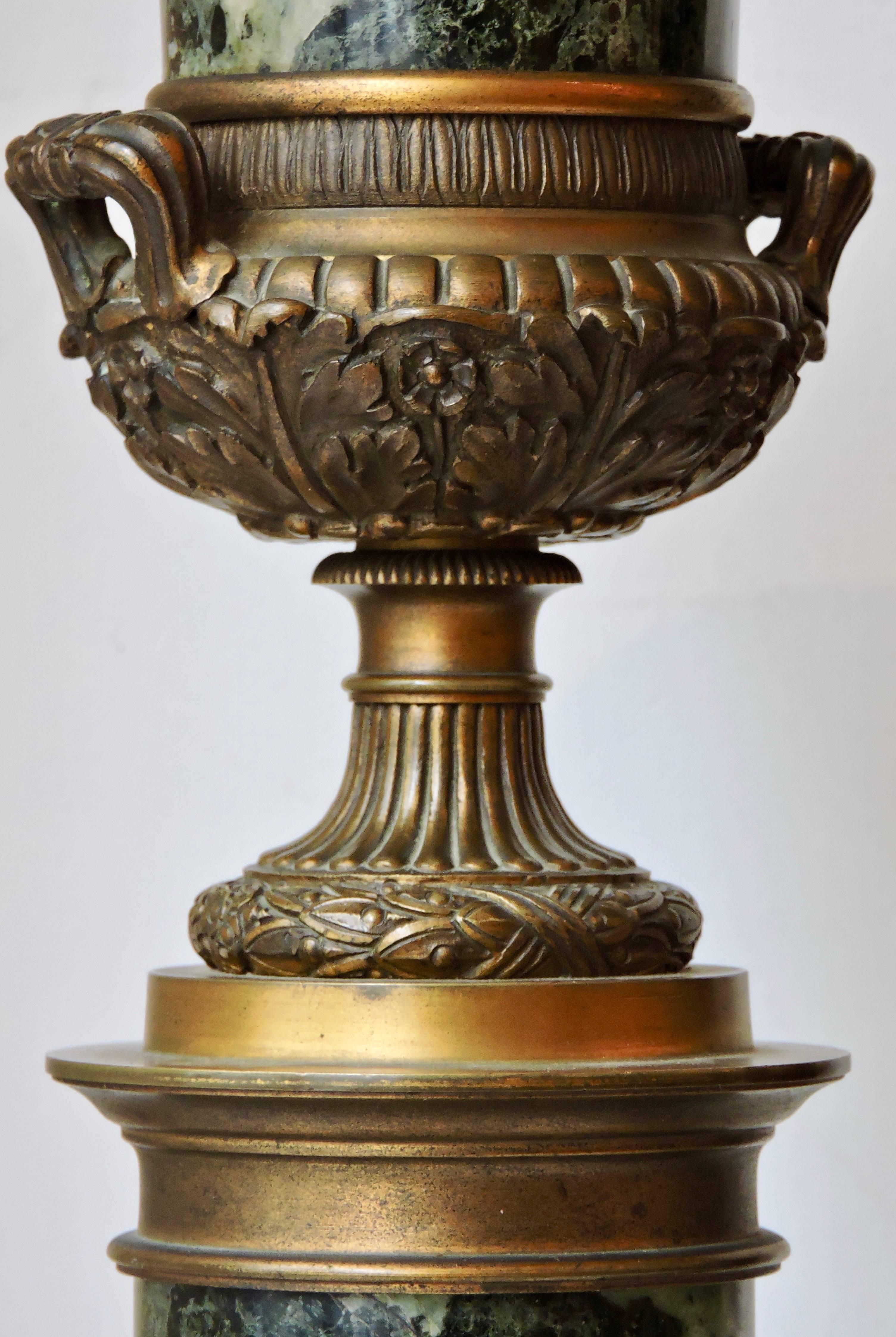 Pair of 19th Century Marble and Ormolu Cassolettes In Excellent Condition In Saint-Ouen, FR