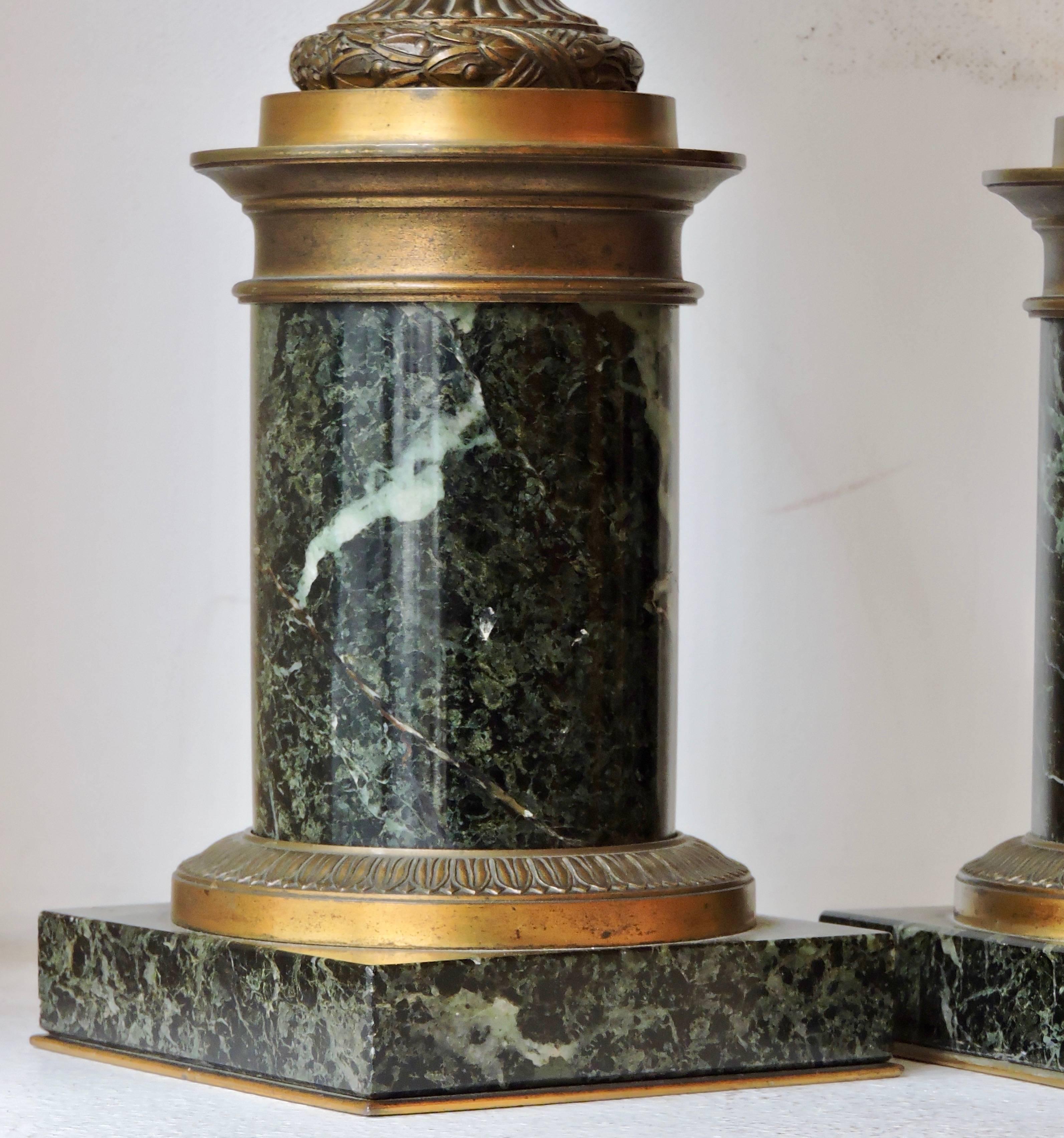 Mid-19th Century Pair of 19th Century Marble and Ormolu Cassolettes