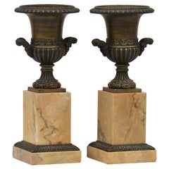 Pair of 19th Century Marble and Ormolu Cassolettes