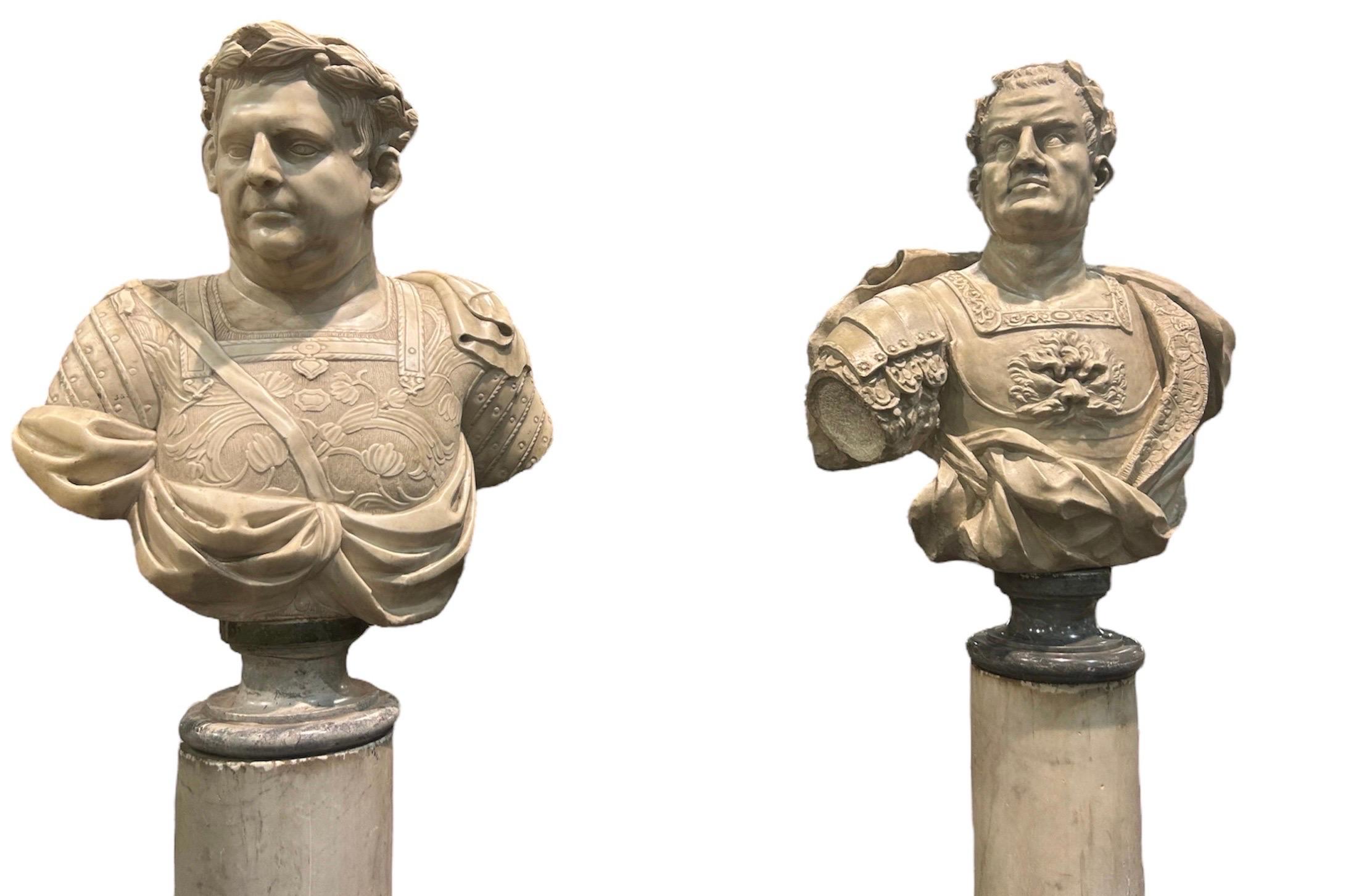 Pair of 19th Century Marble Busts For Sale 1