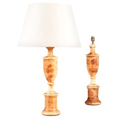 Pair of 19th Century Marble Column Lamps