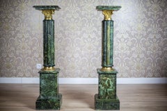 Pair of 19th Century Marble Empire Pedestals
