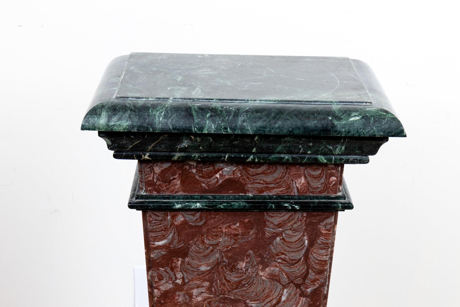 Unknown Pair of 19th Century Marble Pedestals For Sale