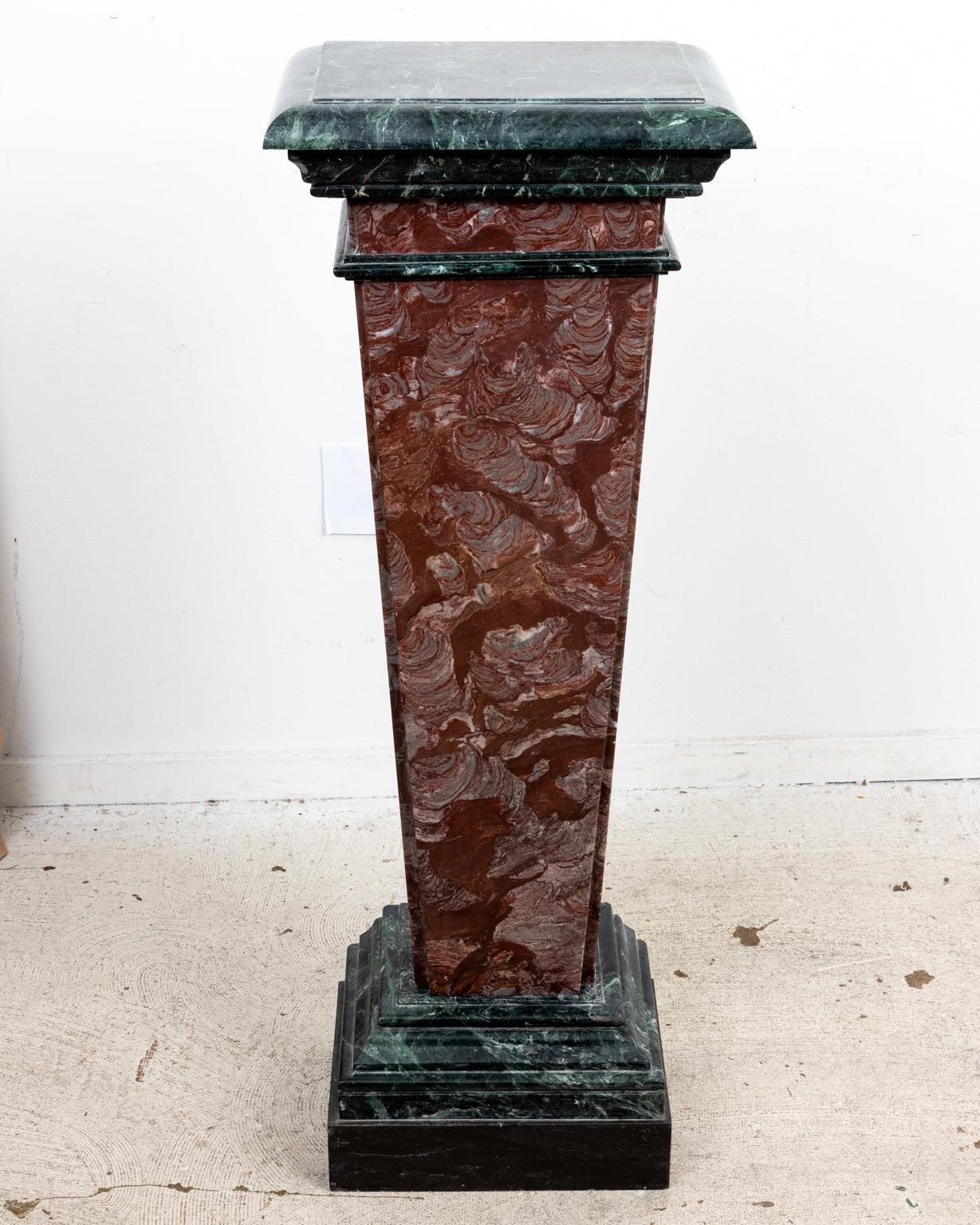 Pair of 19th Century Marble Pedestals In Good Condition For Sale In Stamford, CT