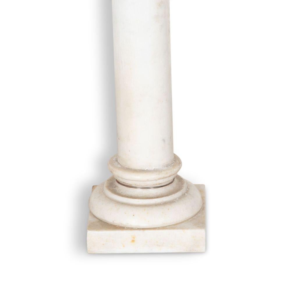 Country Pair of 19th Century Marble Table Lamps For Sale