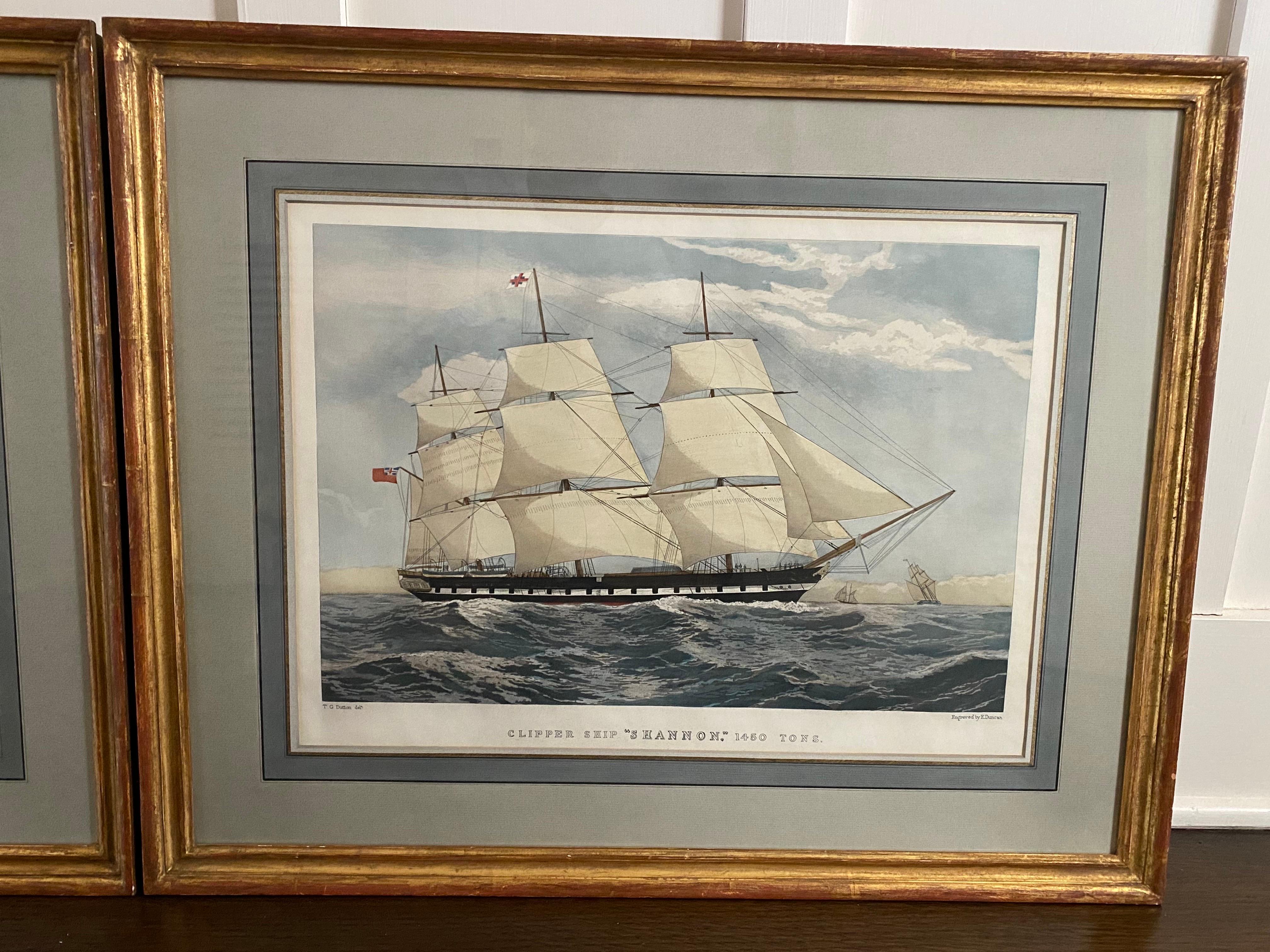 Pair of 19th Century Maritime Engravings by E. Duncan and T.G. Dutton 4