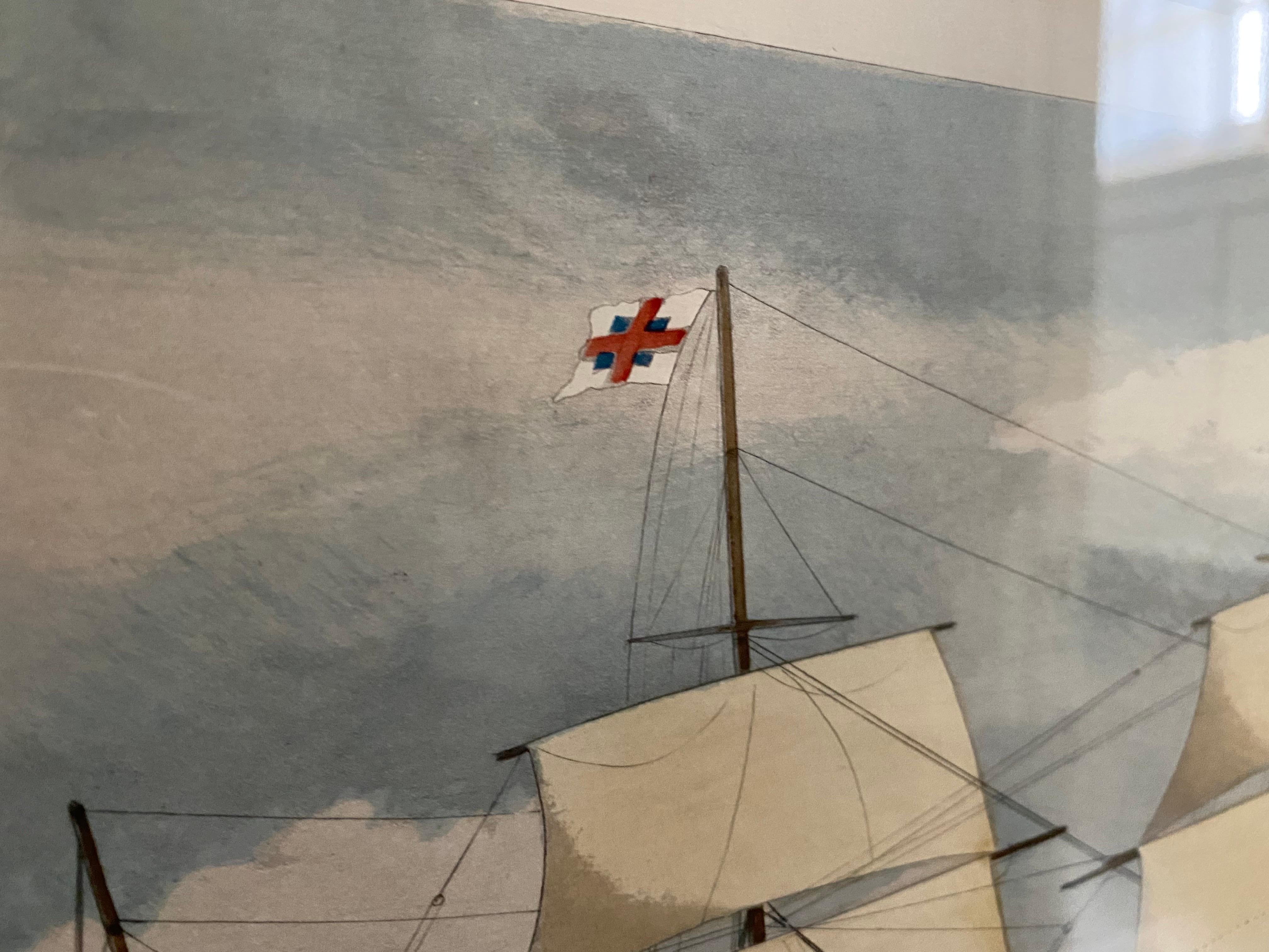 Pair of 19th Century Maritime Engravings by E. Duncan and T.G. Dutton 8