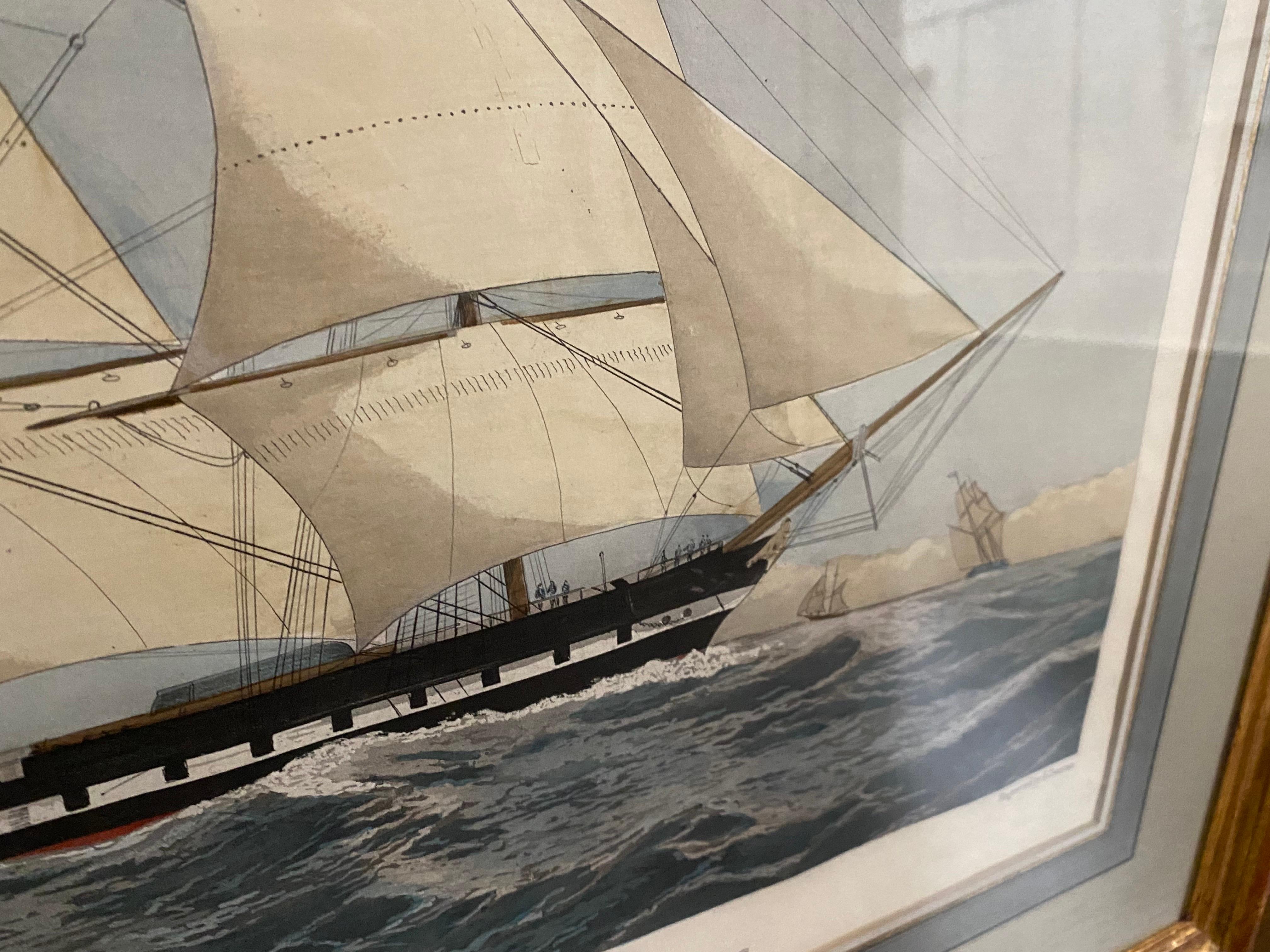 Pair of 19th Century Maritime Engravings by E. Duncan and T.G. Dutton 9