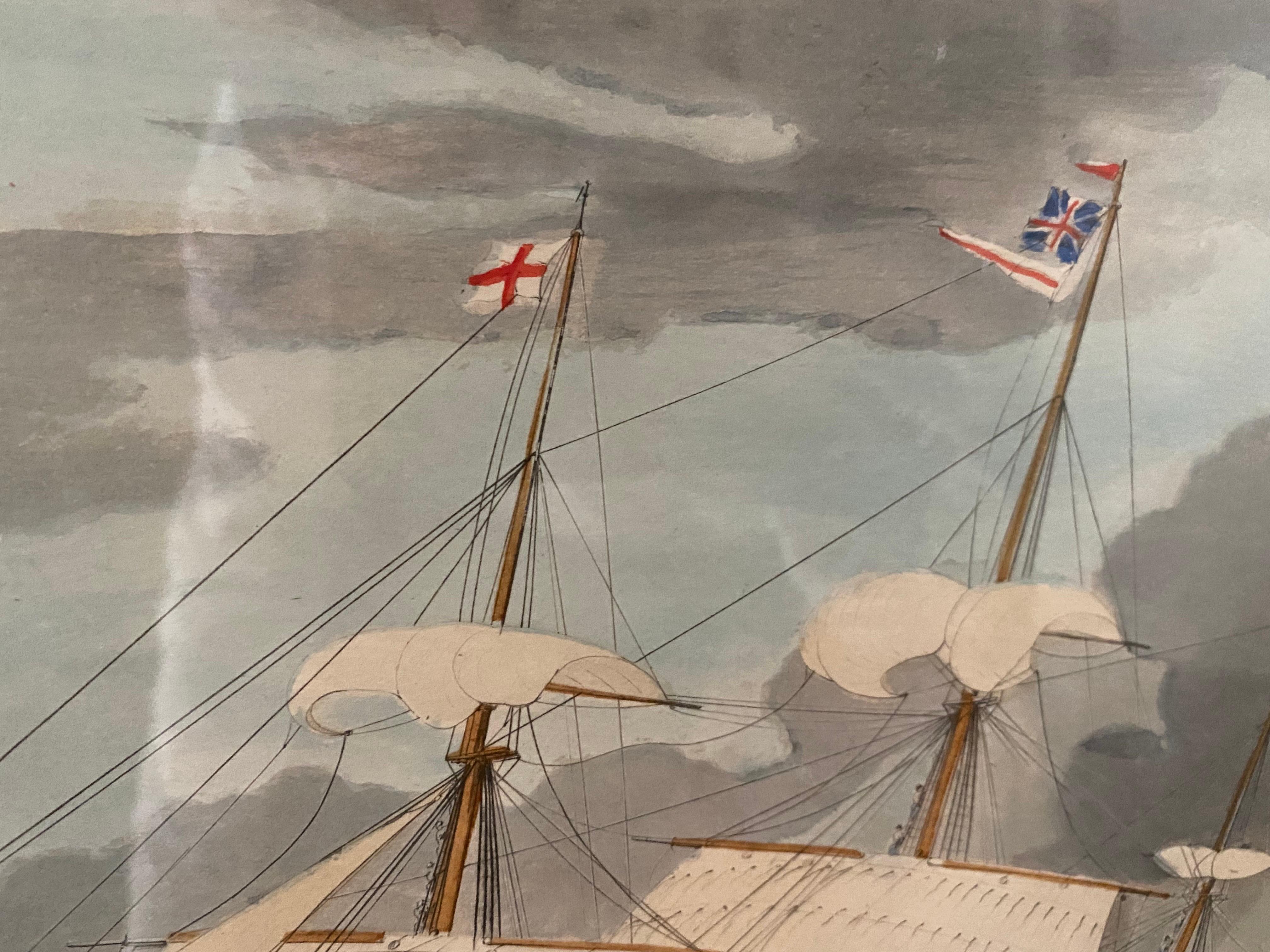Pair of 19th Century Maritime Engravings by E. Duncan and T.G. Dutton 1
