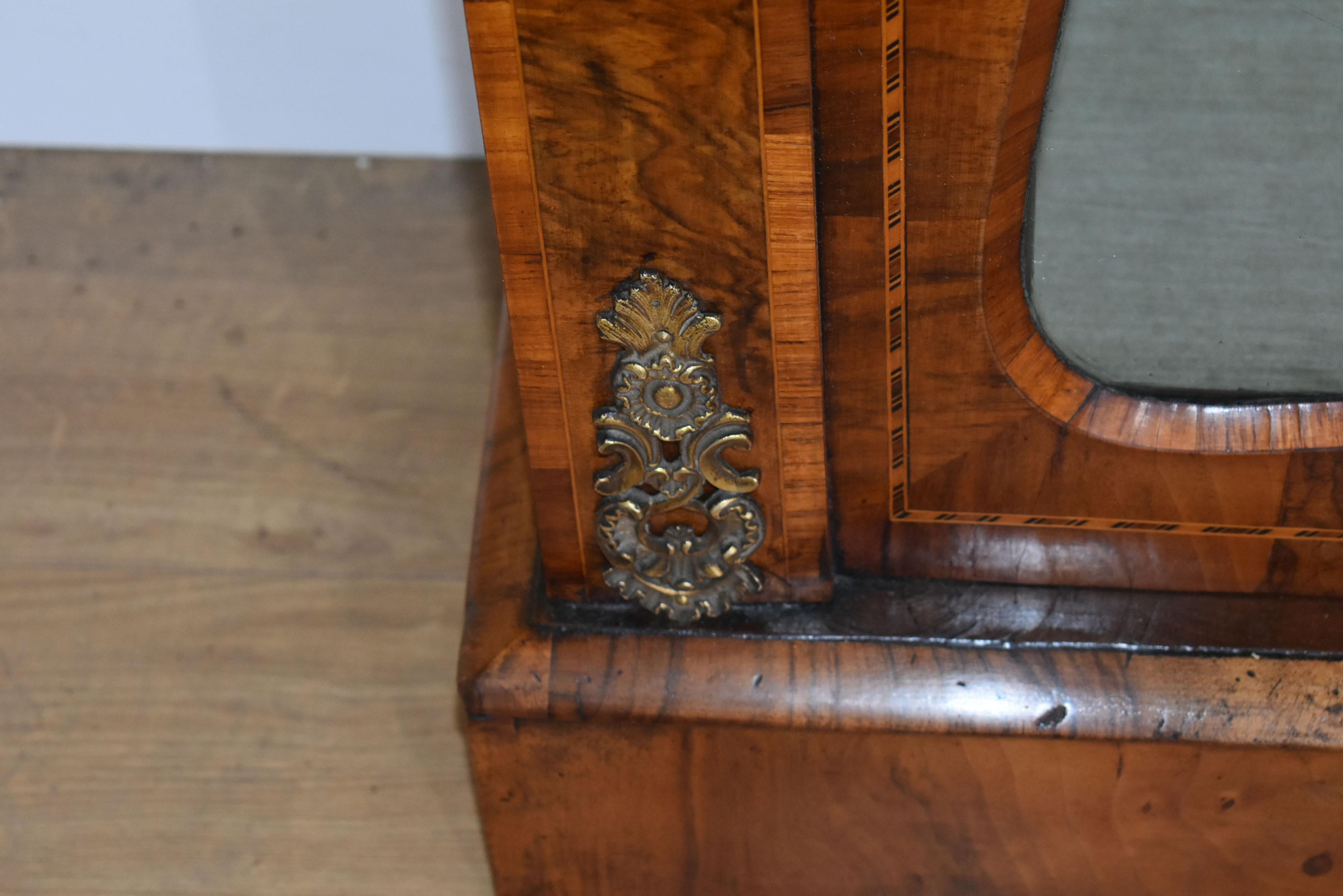 Pair of 19th Century Marquetry Inlaid Walnut Pier Cabinets 1