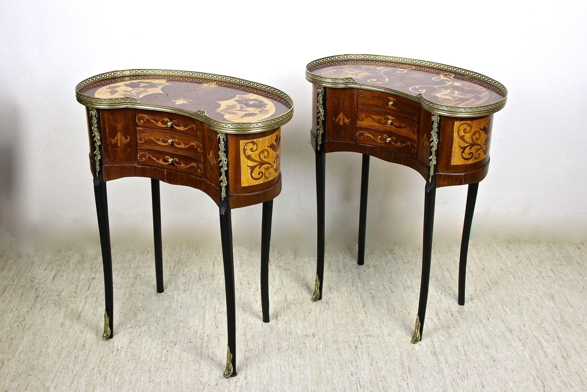 Pair of 19th Century Marquetry Side Tables Louis XVI Style, France, circa 1880 5