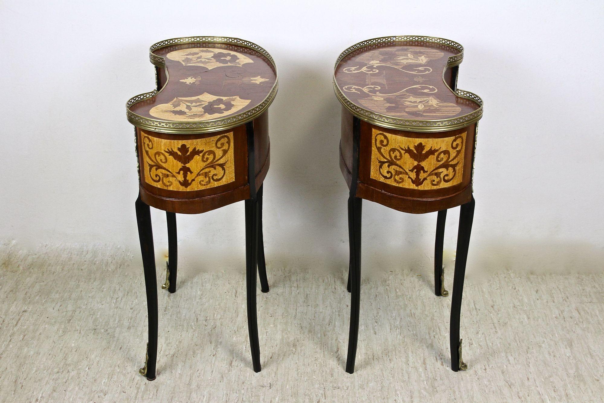 Pair of 19th Century Marquetry Side Tables Louis XVI Style, France, circa 1880 6