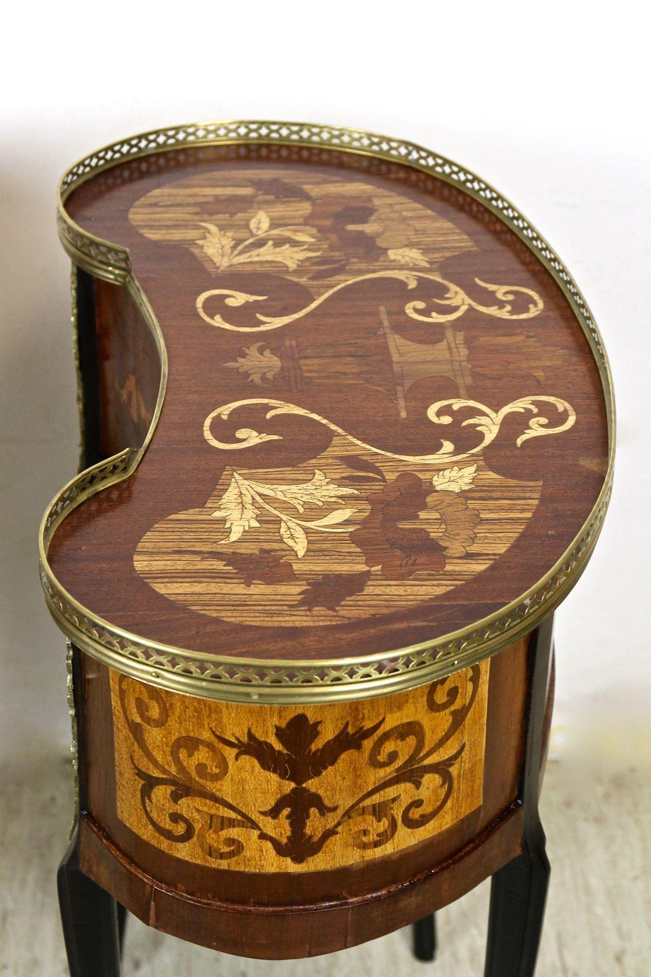 Pair of 19th Century Marquetry Side Tables Louis XVI Style, France, circa 1880 7