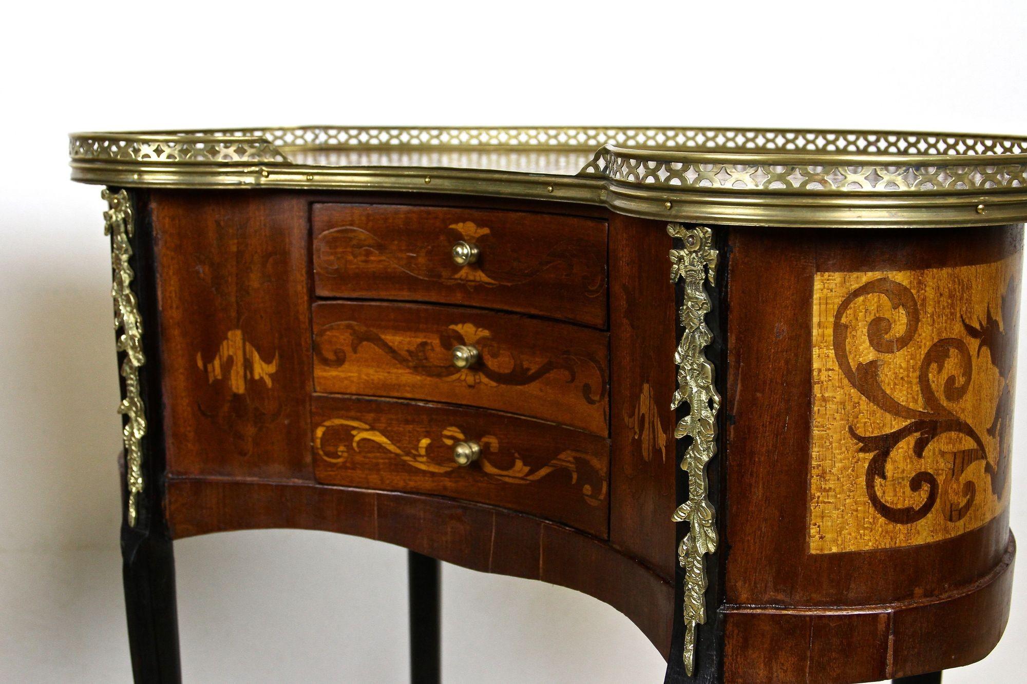 Pair of 19th Century Marquetry Side Tables Louis XVI Style, France, circa 1880 13