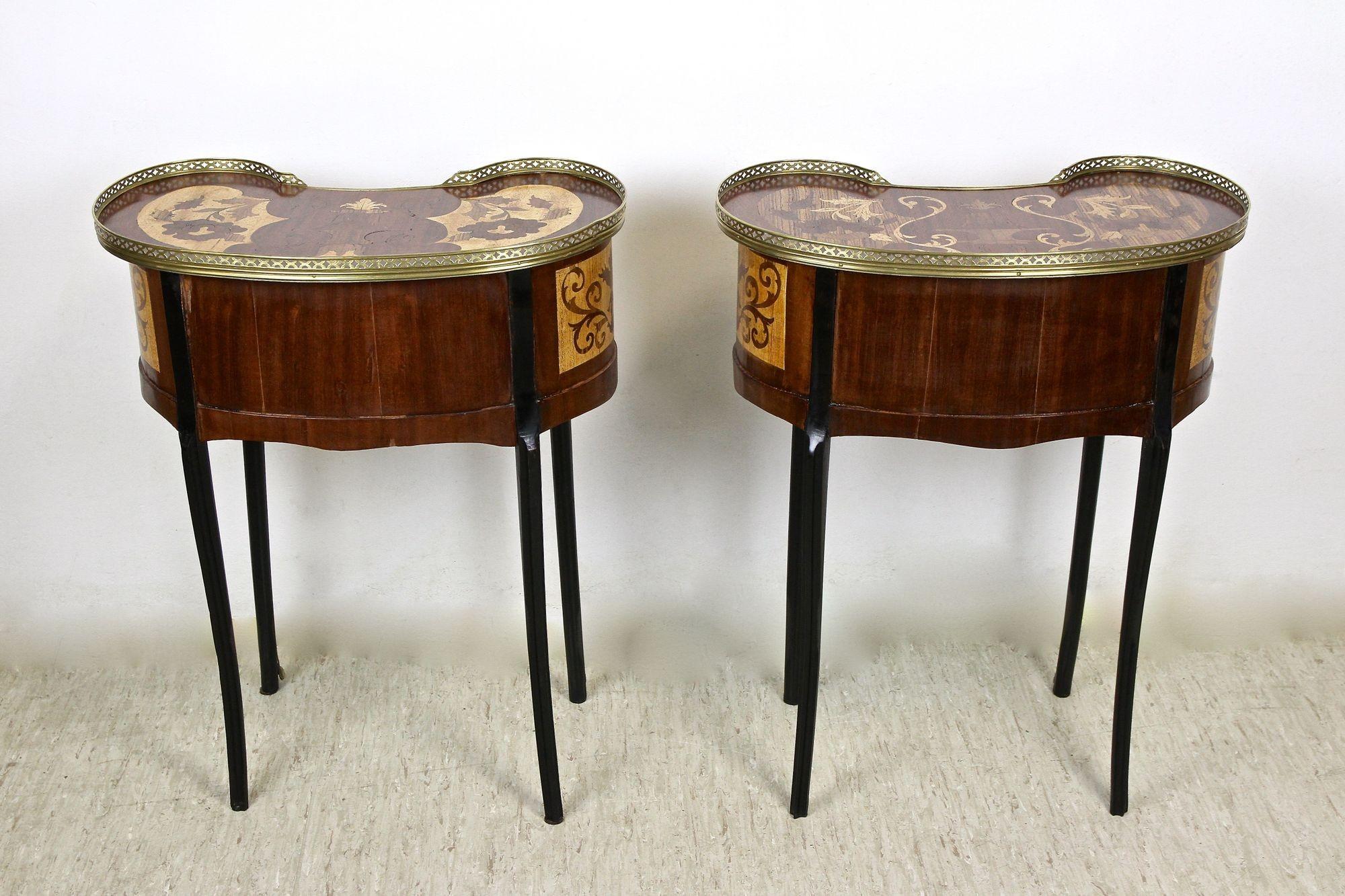 Pair of 19th Century Marquetry Side Tables Louis XVI Style, France, circa 1880 1